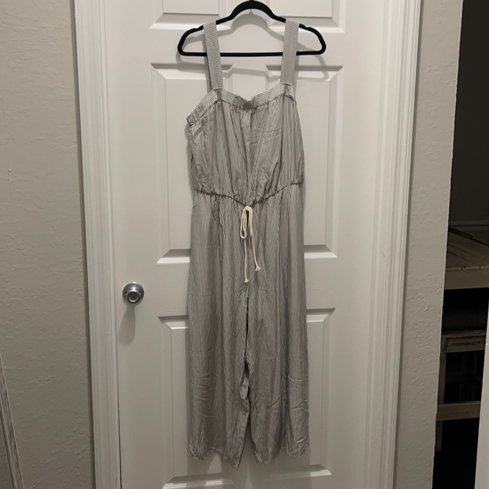 Sleeveless Striped Jumpsuit